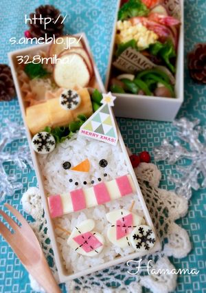 アーガイル柄でおしゃれ手袋♡キャラ弁-レシピのメイン写真