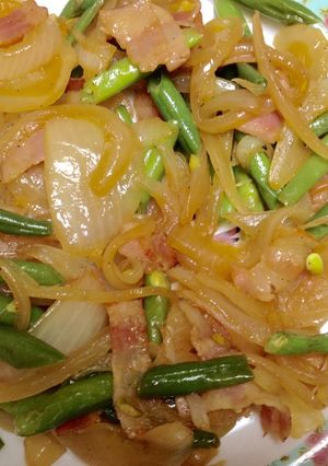 思い出の味☆インゲンとベーコンの炒め物-レシピのメイン写真