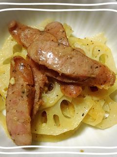 れんこんのペペロンチーノ風炒め-レシピのメイン写真