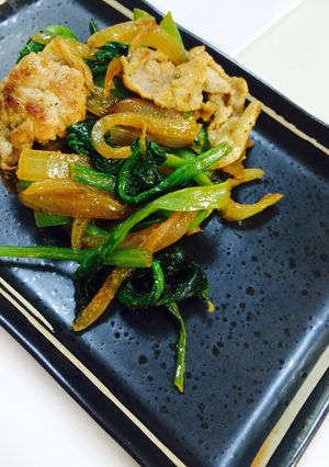 豚肉と小松菜のカレー粉炒め☆-レシピのメイン写真