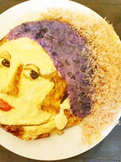 青いターバンの少女お好み焼きアート♪-レシピのメイン写真