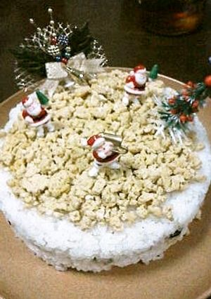 クリスマスライスケーキ-レシピのメイン写真