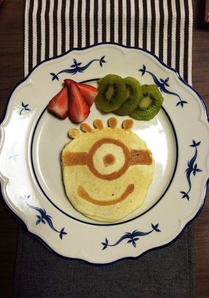 お絵描きホットケーキミニオンズ-レシピのメイン写真