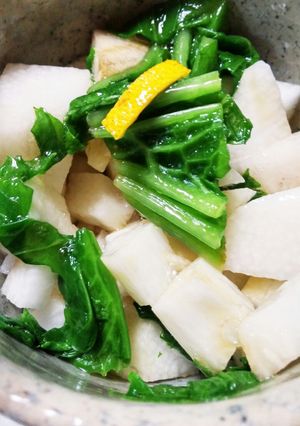 長芋とわさび菜の柚ポン酢風味-レシピのメイン写真
