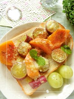 ほっこり秋味❀柿×さつま芋のトースト-レシピのメイン写真