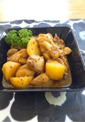チキンとポテトの粒マスタードじょうゆ煮-レシピのメイン写真