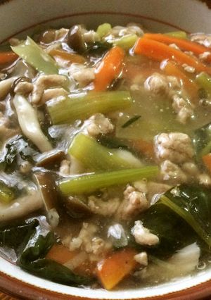 小松菜と豚ミンチのあんかけ丼-レシピのメイン写真