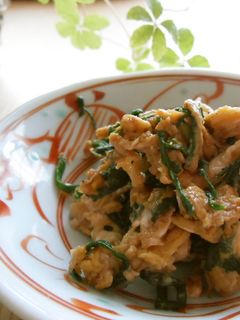 簡単☆春菊と卵の炒め物-レシピのメイン写真