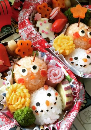 簡単♡キャラ弁♡クリスマス♡スノーマン3-レシピのメイン写真