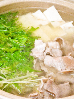 超簡単!豚と水菜と豆腐の鍋-レシピのメイン写真