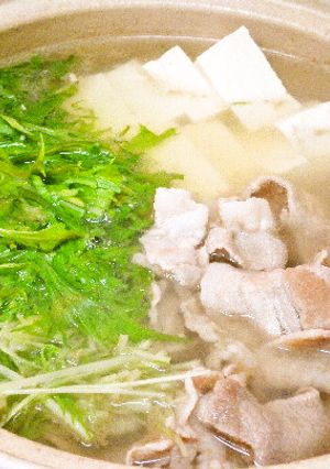 超簡単!豚と水菜と豆腐の鍋-レシピのメイン写真