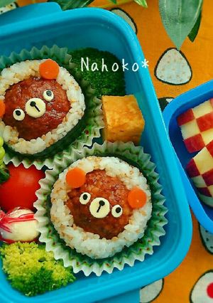 簡単❤クマちゃんミートボールにぎり-レシピのメイン写真