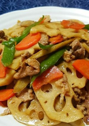 お肉を入れてボリュームUP☆根菜きんぴら-レシピのメイン写真