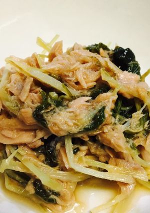 ツナと水菜の炒め煮-レシピのメイン写真