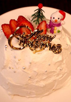 簡単手作り！Xmasスノードームケーキ-レシピのメイン写真