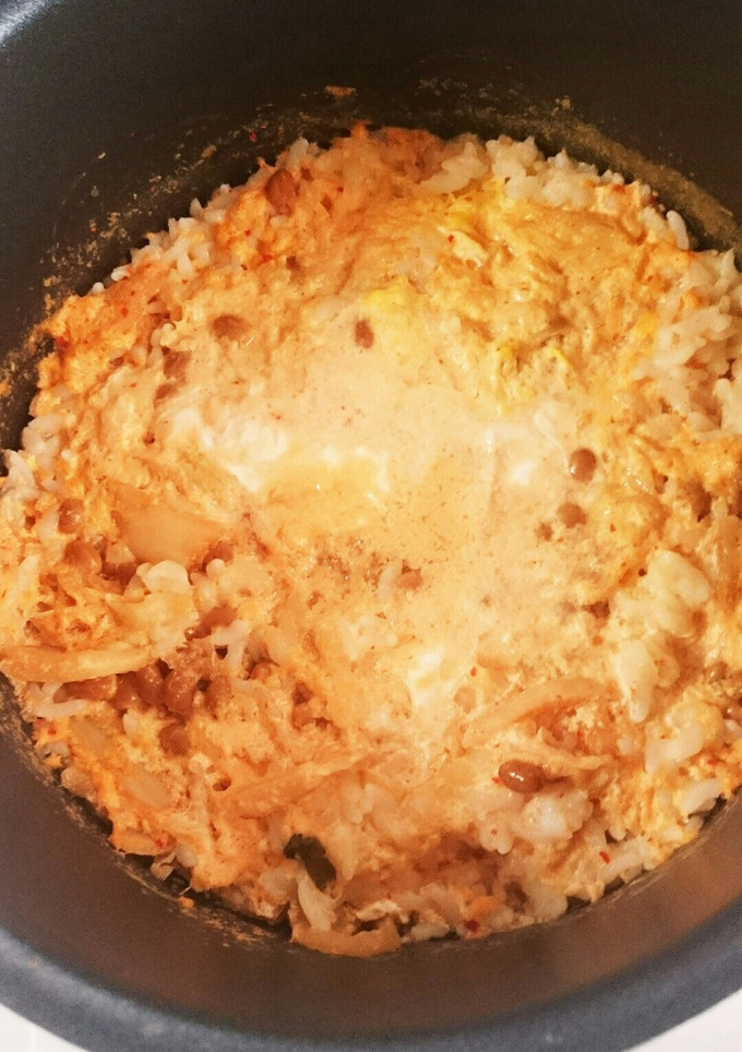 簡単キムチと納豆のマイルドおじや♪-レシピのメイン写真