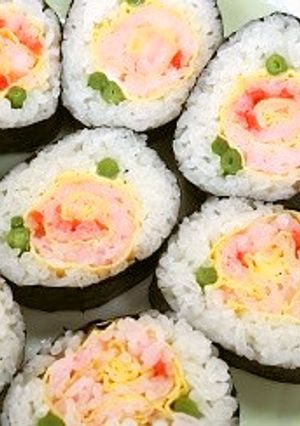 お花寿司　バラの花-レシピのメイン写真