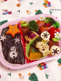 雪だるま の のり弁当-レシピのメイン写真