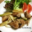 鶏肉と長ネギ・しめじの甘辛照り焼き♡