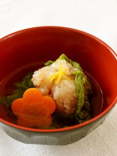 レンジでホッと!れんこんのえび団子汁-レシピのメイン写真