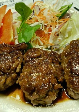 牛切り落とし肉で、かさまし節約ステーキ‼-レシピのメイン写真