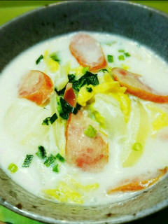 簡単で美味しい白菜のミルクスープ-レシピのメイン写真