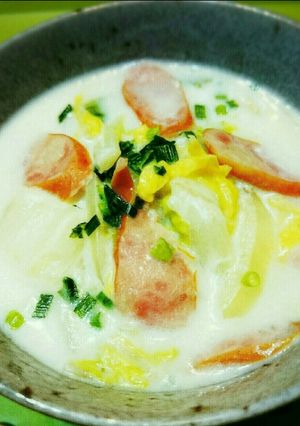 簡単で美味しい白菜のミルクスープ-レシピのメイン写真