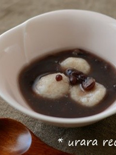 米粉と酒粕で作った白玉ぜんざい-レシピのメイン写真