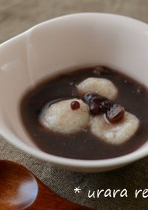 米粉と酒粕で作った白玉ぜんざい-レシピのメイン写真