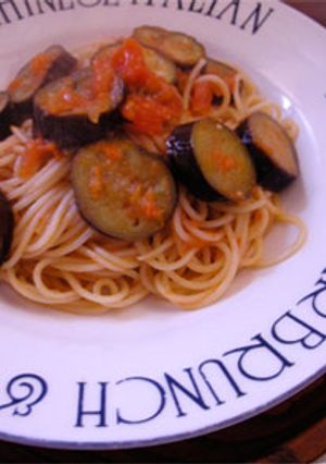 とっても簡単おいしい茄子とトマトのパスタ-レシピのメイン写真