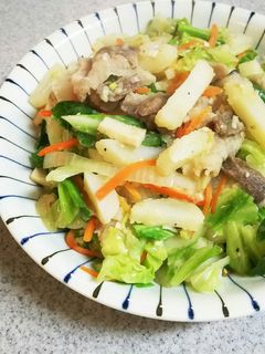 豚肉と野菜のにんにく胡麻味噌マヨ炒め-レシピのメイン写真