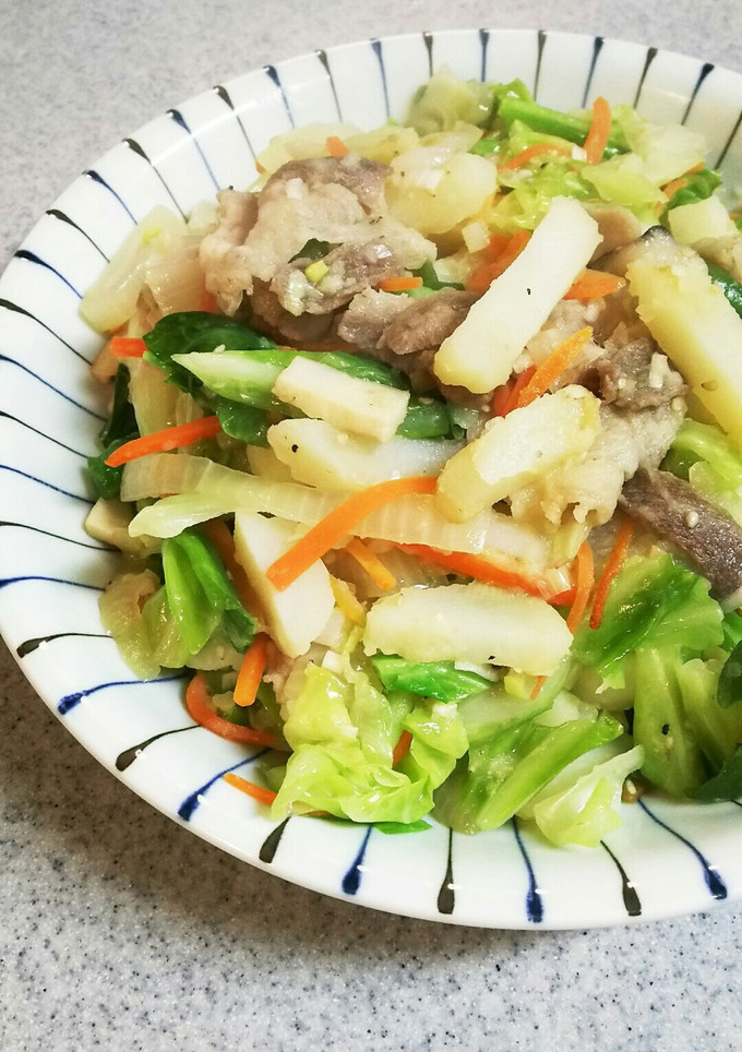 豚肉と野菜のにんにく胡麻味噌マヨ炒め-レシピのメイン写真