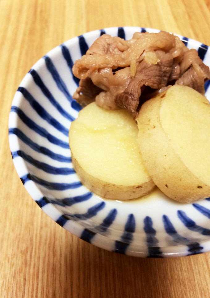 10分で完成♡皮付き長芋と牛肉の煮物-レシピのメイン写真