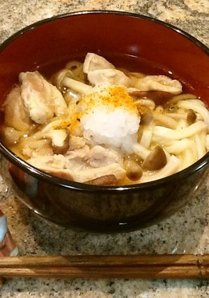 鶏肉ときのこのおろしうどん-レシピのメイン写真
