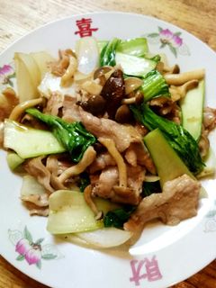 豚肉とキノコのオイスターソース炒め-レシピのメイン写真