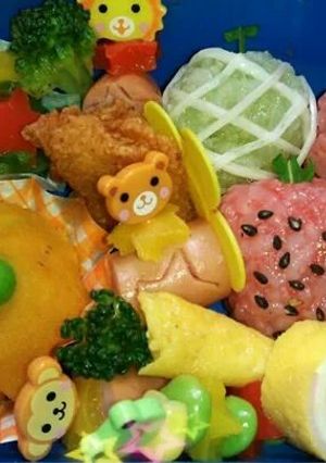 フルーツ☆キャラ弁当-レシピのメイン写真