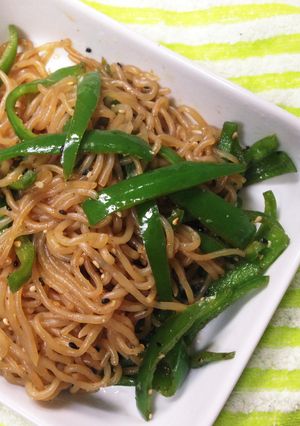 糸こんにゃくとピーマンの中華炒め-レシピのメイン写真