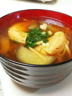 茄子とがんもの味噌汁-レシピのメイン写真