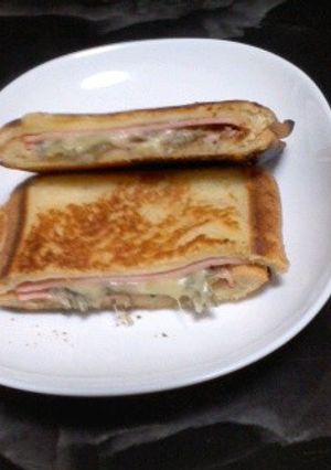 しらすチーズハムのホットサンド-レシピのメイン写真