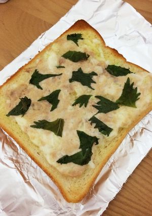 大葉が決めて！ツナマヨトースト-レシピのメイン写真