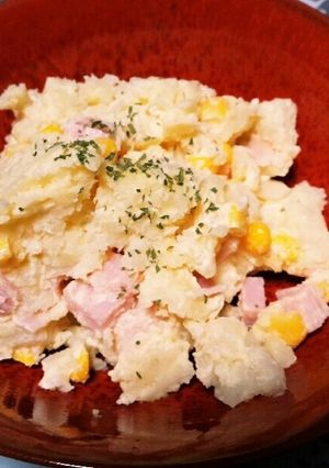 きゅうりなし★コーンとハムのポテトサラダ-レシピのメイン写真