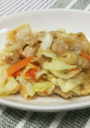 柔らか豚バラ肉とキャベツの味噌炒め-レシピのメイン写真