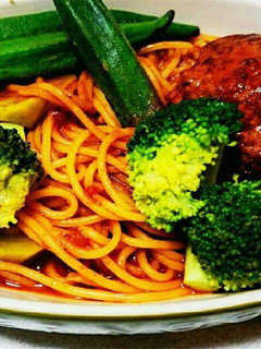 煮込みハンバーグパスタ-レシピのメイン写真