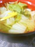 白菜のお吸い物　簡単　私流