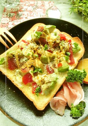 アボカド×福神漬けのカレートースト-レシピのメイン写真