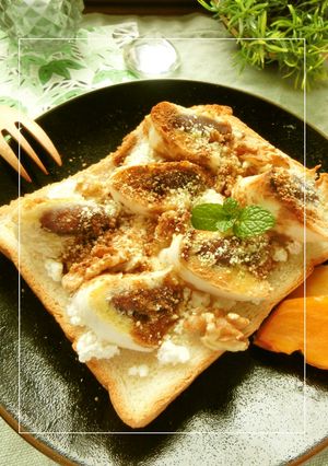 お饅頭の黒蜜チーズトースト-レシピのメイン写真