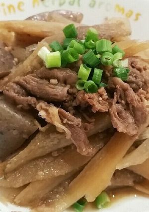 簡単❤牛肉&ごぼう&こんにゃくのどて煮♪-レシピのメイン写真