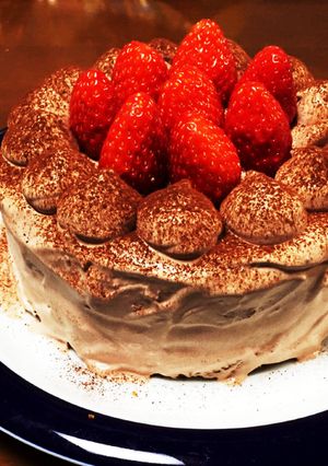ココアのデコレーションケーキ（乳不使用）-レシピのメイン写真
