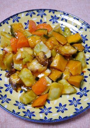 簡単!タコと残り野菜のタイ風炒め-レシピのメイン写真