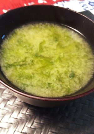 朝食に夕食に簡単５分＊あおさのお味噌汁-レシピのメイン写真